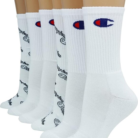 NEW🔥🔥🔥Champion Women's, Double Dry Socks, Crew, Ankle, and No Show, 6-Pack - Picture 1 of 7